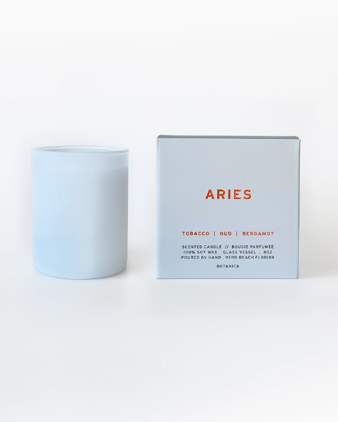 Aries Zodiac Candle